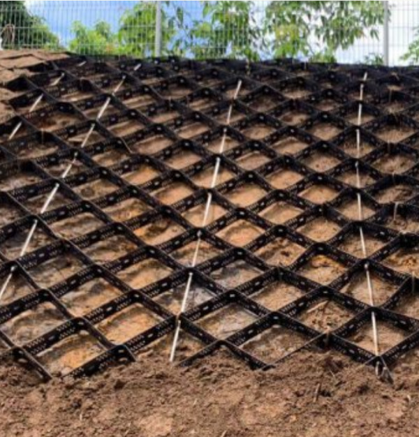 Geocell in road construction