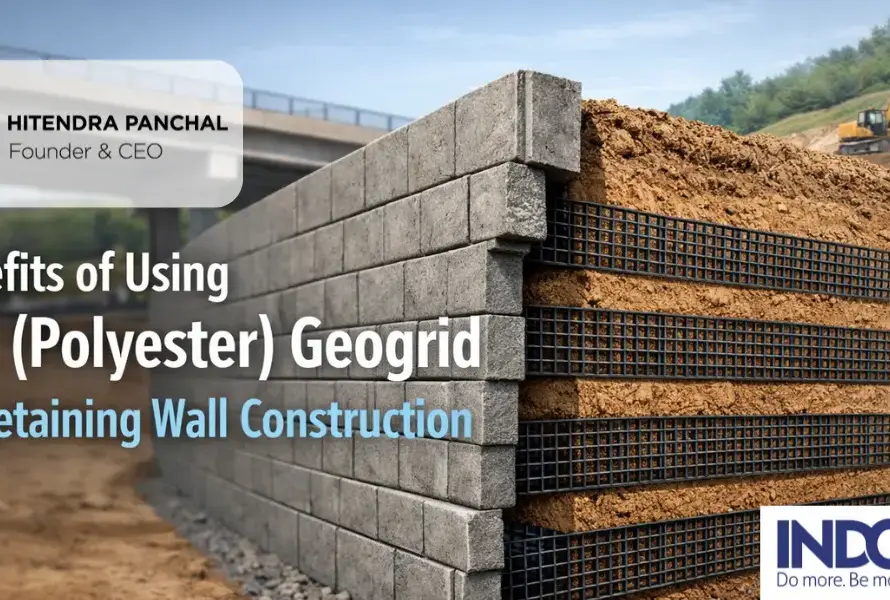 benefits of using pet polyester geogrid for retaining wall construction