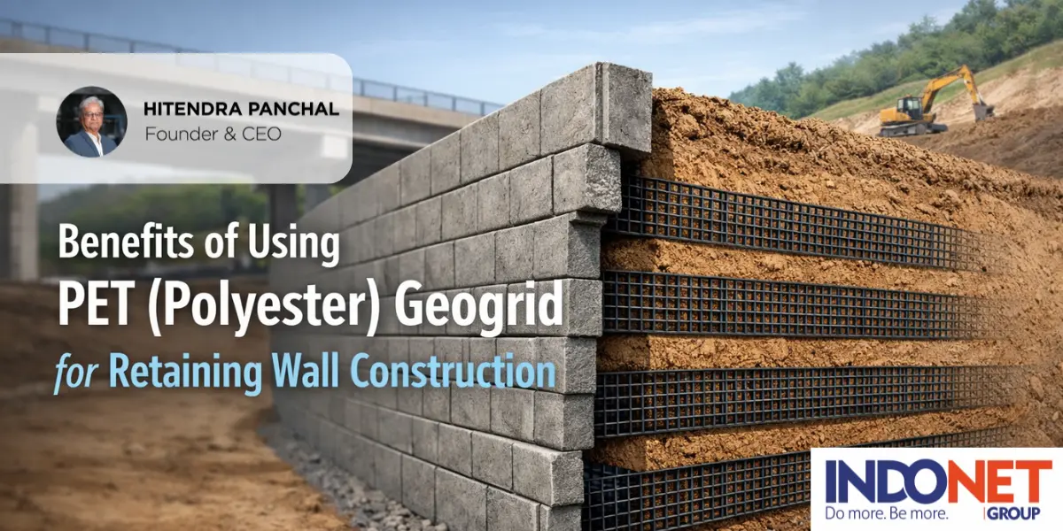 benefits of using pet polyester geogrid for retaining wall construction