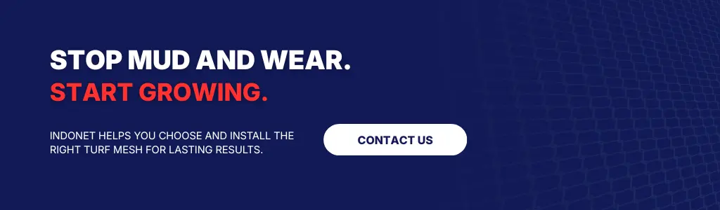 Turf mesh solution for mud control and grass protection used in farming and landscaping